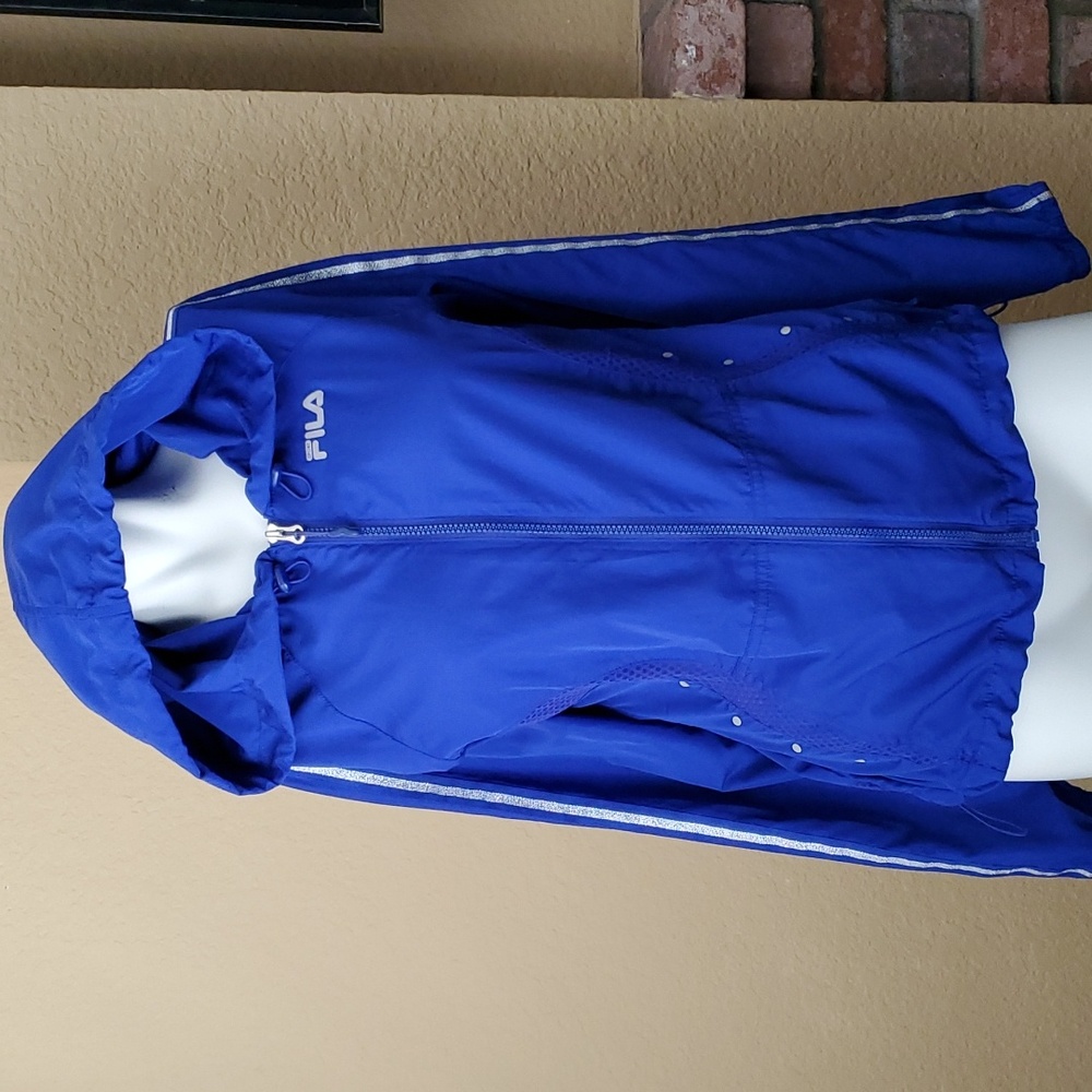 FILA SPORT Blue Running Lightweight Hooded Jacket SIZE: XS
